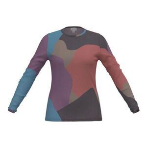 LuLaRoe Large Multi-Color Geometric May Long Sleeve Mesh Top